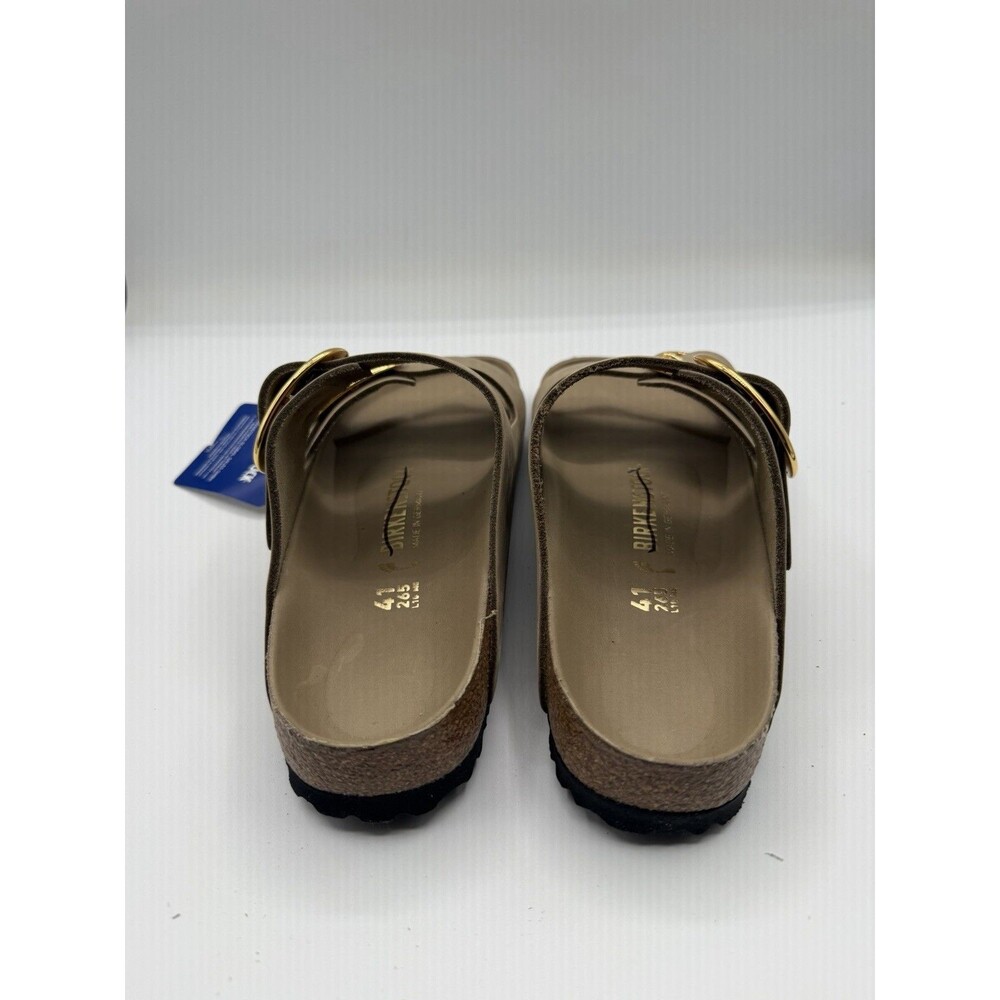 Birkenstock Taupe Sandals with Gold Buckles - Picture 5 of 8